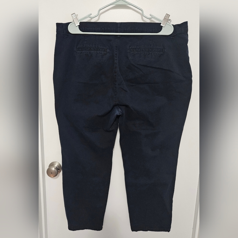 Gloria Vanderbilt Amanda Trousers Blue Plus Size 20W Short - Picture 4 of 4
